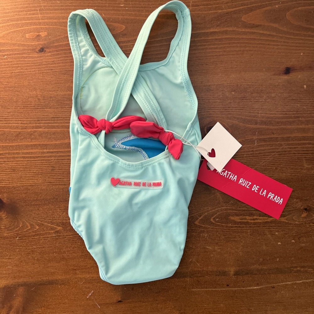 AGATHA RUIZ DE LA PRADA NWT 3 Month Girls One Piece Light Blue Sun Bathing Suit - Picture 5 of 5